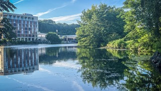Ein Brautpaar hat bei einer Bootsfahrt im Ausee des Ulmer Stadtparks Friedrichsau eine Wasserleiche entdeckt.