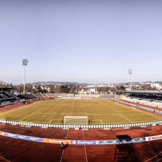 Das Donaustadion in Ulm aus der Luft. Es wird nicht zu einer reinen Fußballarena ausgebaut.