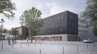 Das Gebäude des Ulmer Hauptbahnhofs stammt eigentlich aus dem Jahr 1953. So soll es nach der Renovierung 2027 aussehen.