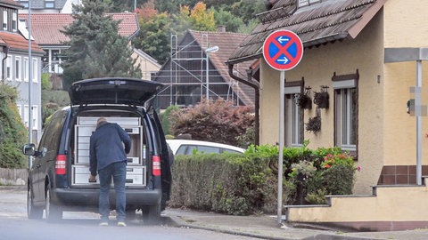 Die Spurensicherung am Tatort in Ellwangen war bis Montagnachmittag tätig.