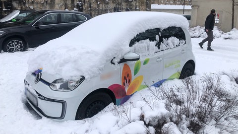 Eine hübsche Schicht Schnee gab es Sonntagnacht auch in Ellwangen.