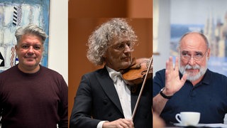 Ungarn vor der Wahl. Drei Meinungen aus Ulm: (v.l.n.r.) Tamas Szalay (Direktor des Donauschwäbischen Zentralmuseums), Tamas Füszesi, Konzertmeister des Philharmonischen Orchesters Ulm) und Peter Langer (Mitbegründer des internationalen Donaufestes).