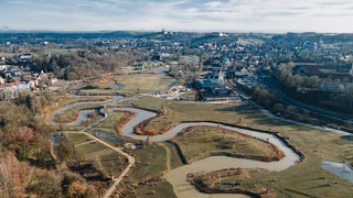 Das Gelände der Landesgartenschau Ellwangen von oben - am 24. April öffnet die Schau für 164 Tage. 