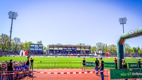 Die Einstein-Läufe für Kinder und Jugendliche im Donaustadion Ende April: Das Stadion soll weiterhin anderen Sportlern, Schulklassen und der Polizei zur Verfügung stehen. 