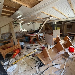 Ein Bild der Verwüstung: Mitte Mai haben Unbekannte im Vereinsheim des TSV Senden gewütet. 
