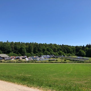 Panorama-Ansicht des Solar-Testfelds Widderstall.