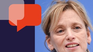 Karin Prien (CDU), Bundesministerin für Bildung, Familie, Senioren, Frauen und Jugend, spricht bei einer Pressekonferenz 