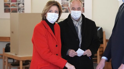 Ministerpräsidentin Malu Dreyer (SPD) und ihr Mann wählten am Morgen in ihrer Heimatstadt Trier