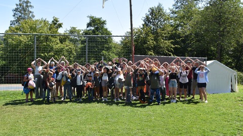Gruppenfoto einer Zeltfreizeit