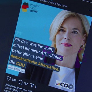 Post von der CDU-Politikerin Julia Klöckner