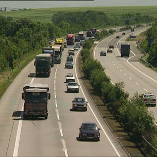 Alte Aufnahmen einer Autobahn