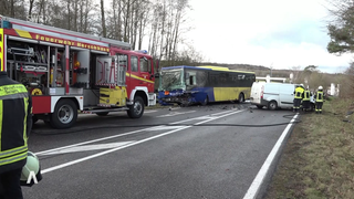 Unfallstelle bei Herschbach im Westerwaldkreis