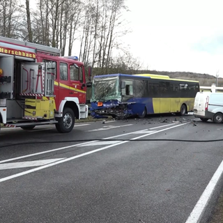Unfallstelle bei Herschbach im Westerwaldkreis