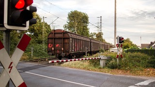 Güterzug fährt an Wohnhäusern vorbei - Anwohner in der Pfalz befürchten mehr Bahnlärm (Archivbild)