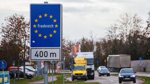 Grenzschild zu Frankreich