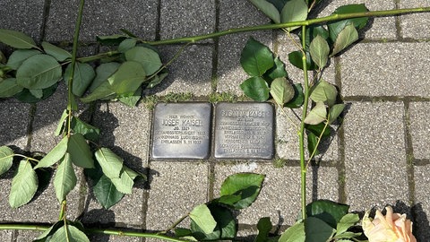 Stolpersteine für Josef Kaiser und seine Schwester in Speyer.