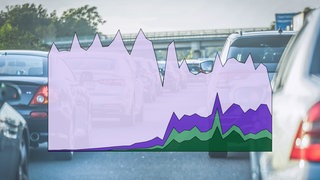 Autos auf der Autobahn A3 bei Montabaur, Rheinland-Pfalz