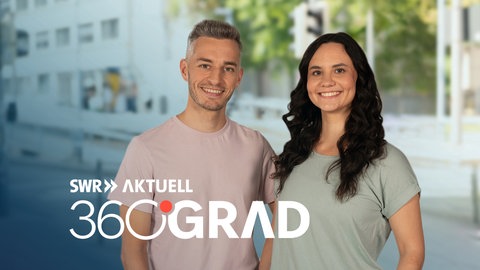 "SWR Aktuell 360 Grad“-Hosts Leonie Maderstein (li.) und Marvin Neumann (re.)