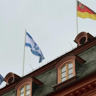 Europa-, Isreal- und Deutschland-Fahne