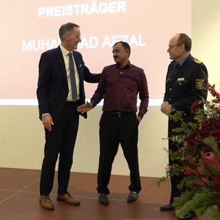 Die Preisträger mit Herr Ebling