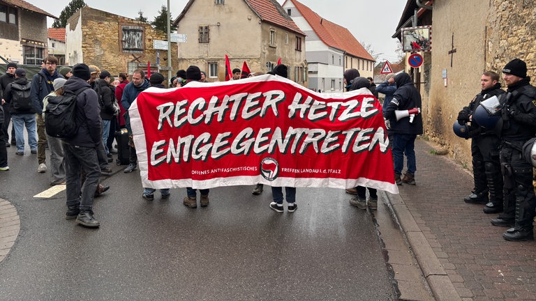 Antifa-Demo in Gauersheim