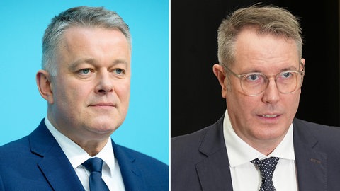 Die Spitzenkandidaten zur Landtagswahl Rheinland-Pfalz, Gordon Schnieder (CDU) und Alexander Schweitzer (SPD)