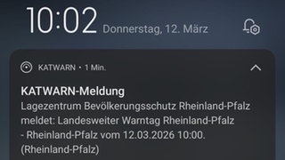 Um Punkt 10 Uhr wurde der landesweite Probealarm ausgelöst, unter anderem über die KATWARN-App.