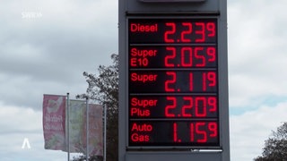 Dargestellt sind die Spritpreise einer Tankstelle
