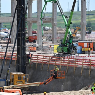 Großbaustelle von Pharmakonzern Lilly in Alzey