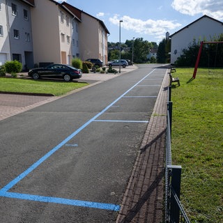 Diese Markierungen in einer Privatstraße in Zweibrücken wurden mittlerweile von der Stadt entfernt.