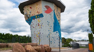 Der neue Kletterturm an der Uni Kaiserslautern