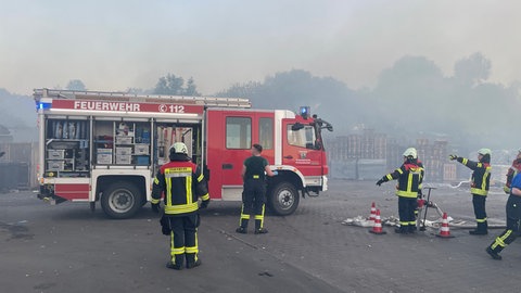In Kirchheimbolanden hat es in der Nacht bei einem Müllentsorger gebrannt