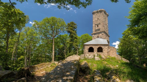 Ein Blick auf den Luitpoldturm auf dem Weißenberg.