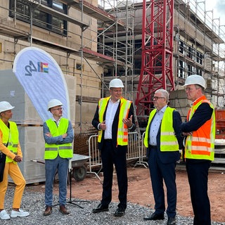 Begehung der Baustelle im alten C&A Gebäude 