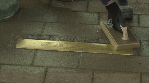 Stolperschwelle erinnert an Zwangsarbeiter in Zweibrücken