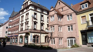 Die Fußgängerzone in der Stadt Zweibrücken.