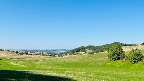 Der Sommer kommt im August 2025 wieder zurück und zeigt uns hier einen wunderschönen Blick auf Bisterschied im Donnersbergkreis. 