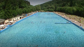 Das Freibad Waschmühle in Kaiserslautern im Jahr 1996.