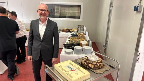 Aramark Geschäftsführer Arnd Rune Thomas schafft dem Verteilerzentrum in der Westpfalz etwa 70 neue Arbeitsplätze