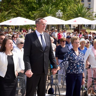Gedenkveranstaltung in Bad Neuenahr-Ahrweiler mit Ministerpräsident Alexander Schweitzer (SPD)