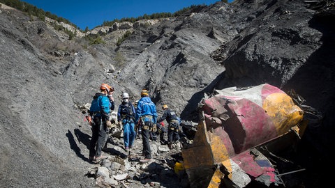 Absturzstelle des Germanwings-Unglücks 2015 in den französischen Alpen
