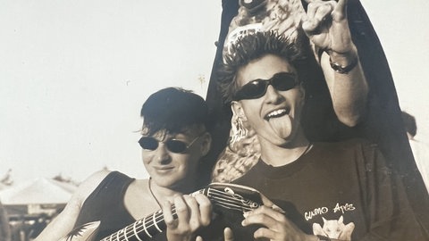 Der 20-jährige Marius mit seinen Freunden bei Rock am Ring