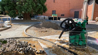Blick auf die Baustelle in Koblenz. Hier soll ein Projekt für klimaangepasstes Bauen umgsetzt werden.