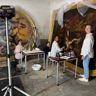 Zwei Kunstschätze aus St. Laurentius in Ahrweiler werden in Koblenz-Bubenheim restauriert.