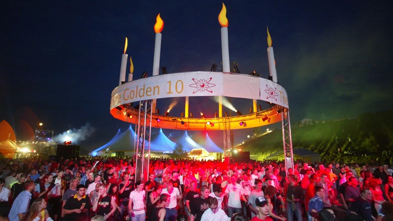 Die zehnte Auflage der Nature One im Hunsrück aus der Luft betrachtet