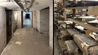 Der Keller des Görres-Gymnasiums Koblenz, in dem das historische Schularchiv gefunden wurde.