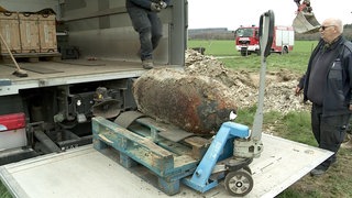 Nahaufnahme der Bombe, die in Völkenroth gefunden wurde