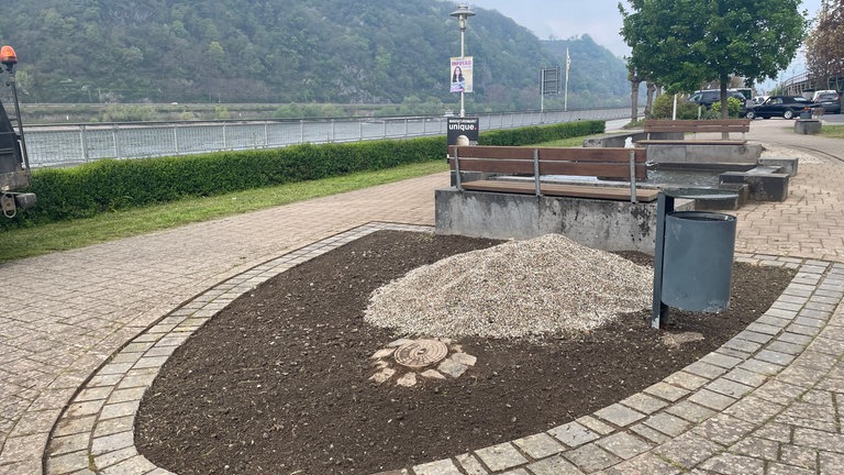 Mehrere Beete waren vorbereitet für den Kurs in Kaub. Idealerweise sollen die Staudenbeete aber deutlich größer sein, erst dann gibt es ausreichend Viefalt bei den Pflanzen.