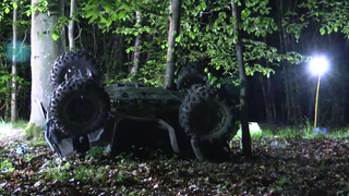 Ein Jogger hat bei Laubach zwei tödlich verunglückte Quadfahrer entdeckt. 