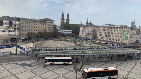 Ludwigshafen am Berliner Platz fotografiert vom Faktorhaus